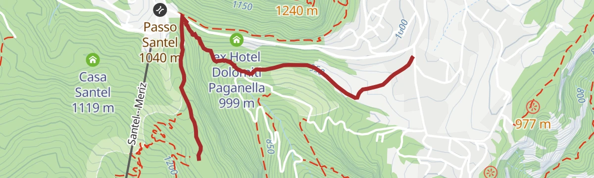 Route map: Sentiero de la Cornela